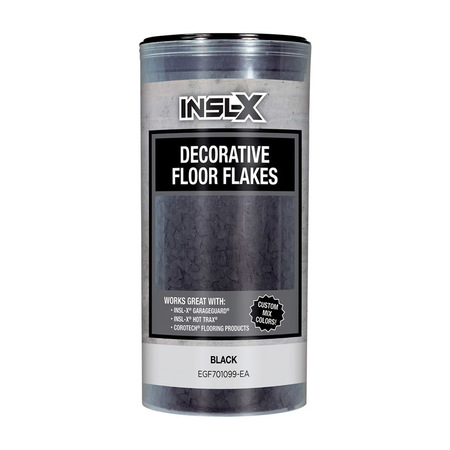 INSL-X BY BENJAMIN MOORE Insl-X Indoor and Outdoor Black Blend Decorative Floor Flakes 12 oz EGF701099-EA